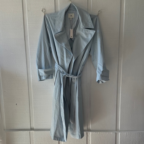 Banana Republic Light Blue Belted Trench Coat Classic Spring Jacket XL
